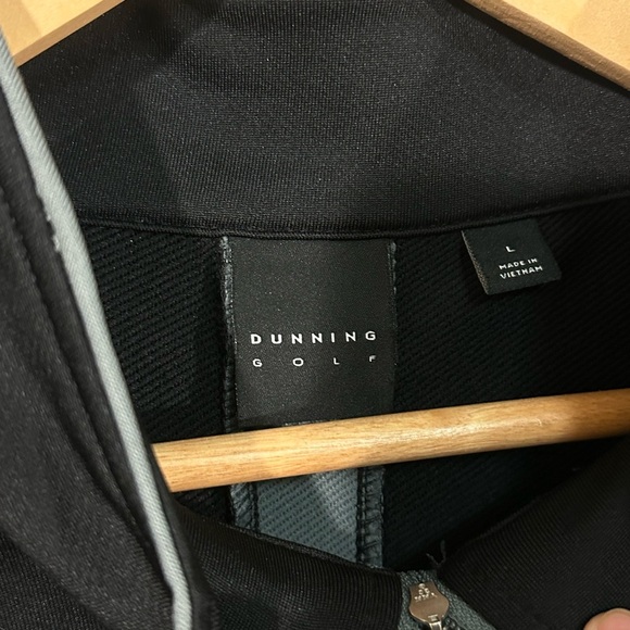 Dunning Golf ¼ Zip Pullover – Men’s L Black Performance Layer Reflective Stripe - Picture 3 of 5